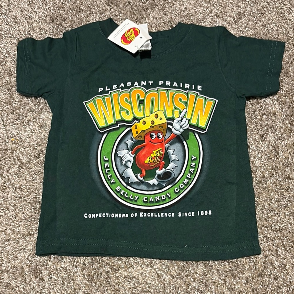 NWT 12 month Green Wisconsin jelly belly T-Shirt
